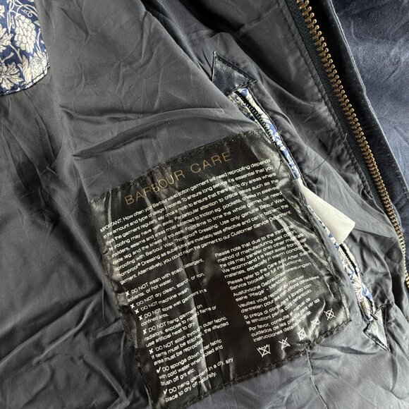 Barbour Waxed Jacket Women Full Zip Ladies Wax Cotton Templates Size 6 US Canvas - Picture 14 of 16